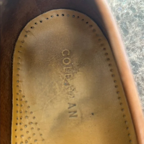 Cole Haan Brown Leather Tassel Slip-Ons - Picture 2 of 12